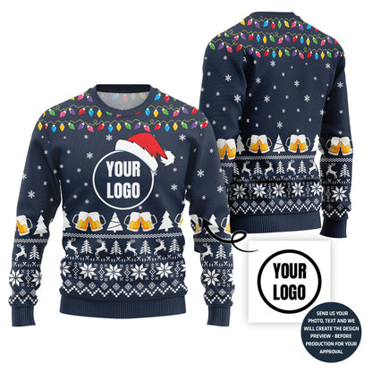 Special Custom Logo Beer Ugly Christmas Sweater