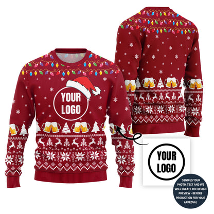 Special Custom Logo Beer Ugly Christmas Sweater