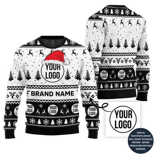 Special Custom Logo Ugly Christmas Sweater For Company