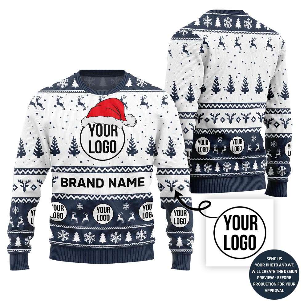 Special Custom Logo Ugly Christmas Sweater For Company