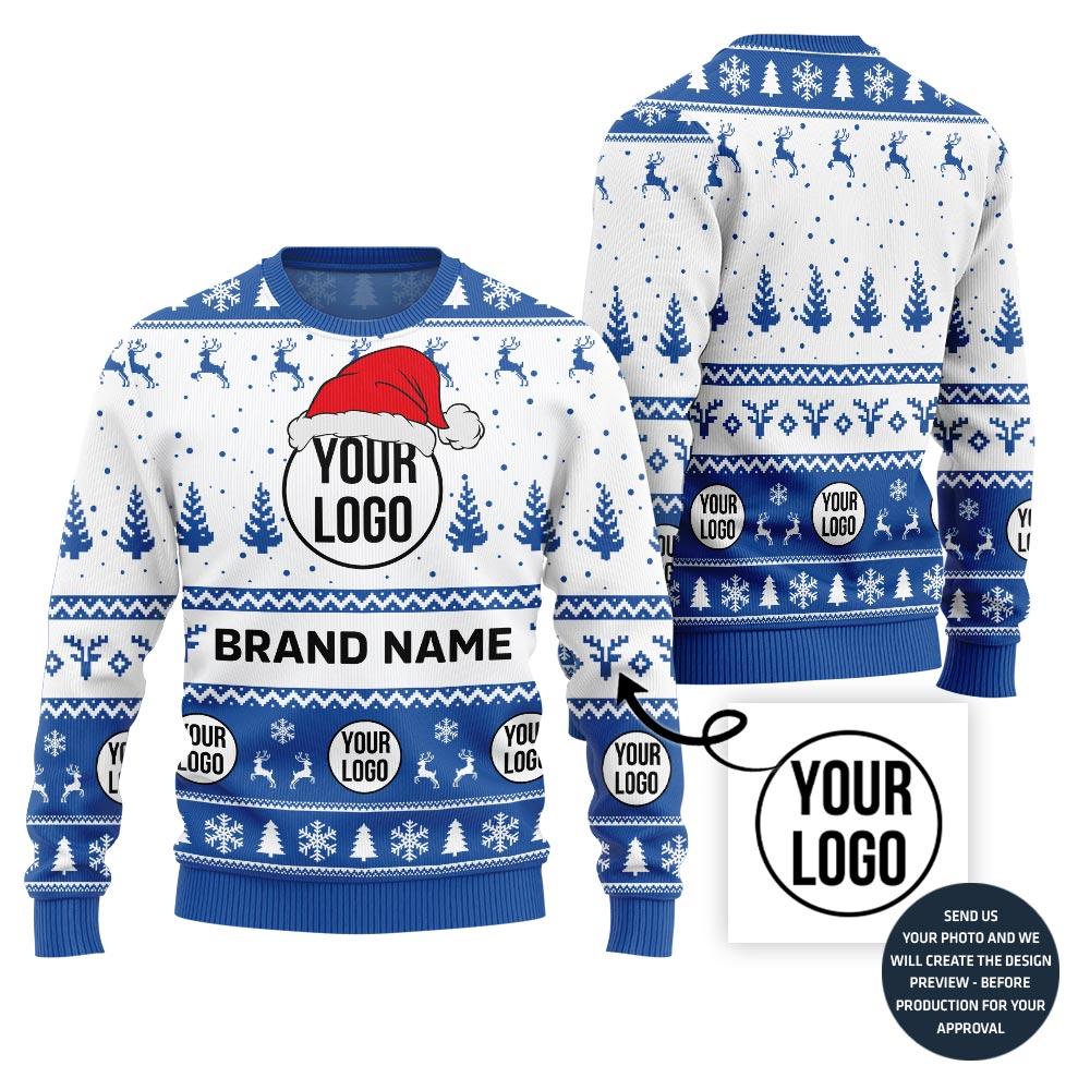 Special Custom Logo Ugly Christmas Sweater For Company
