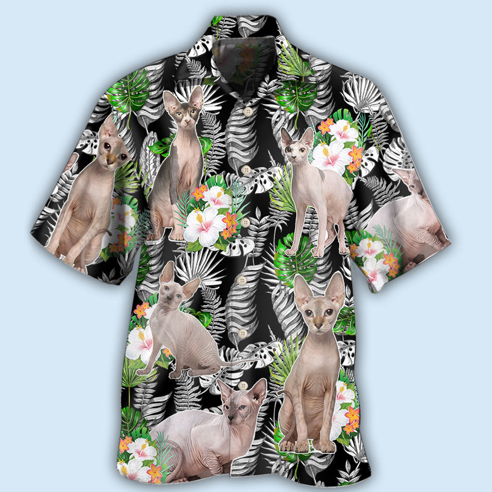 Cat Sphynx Cat Lover Tropical - Hawaiian Shirt 