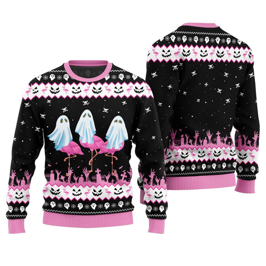 Spooky Flamingo Ugly Sweater