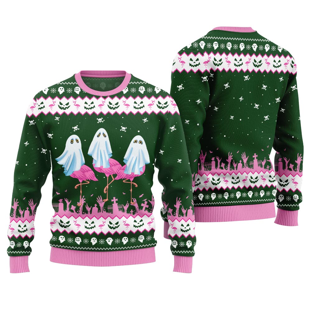 Spooky Flamingo Ugly Sweater
