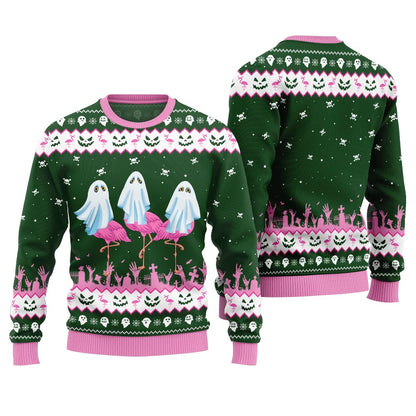 Spooky Flamingo Ugly Sweater