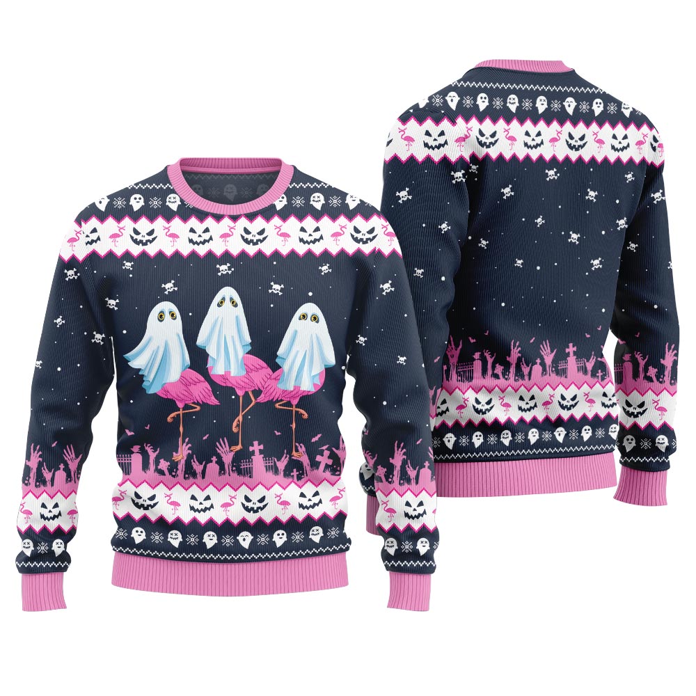 Spooky Flamingo Ugly Sweater