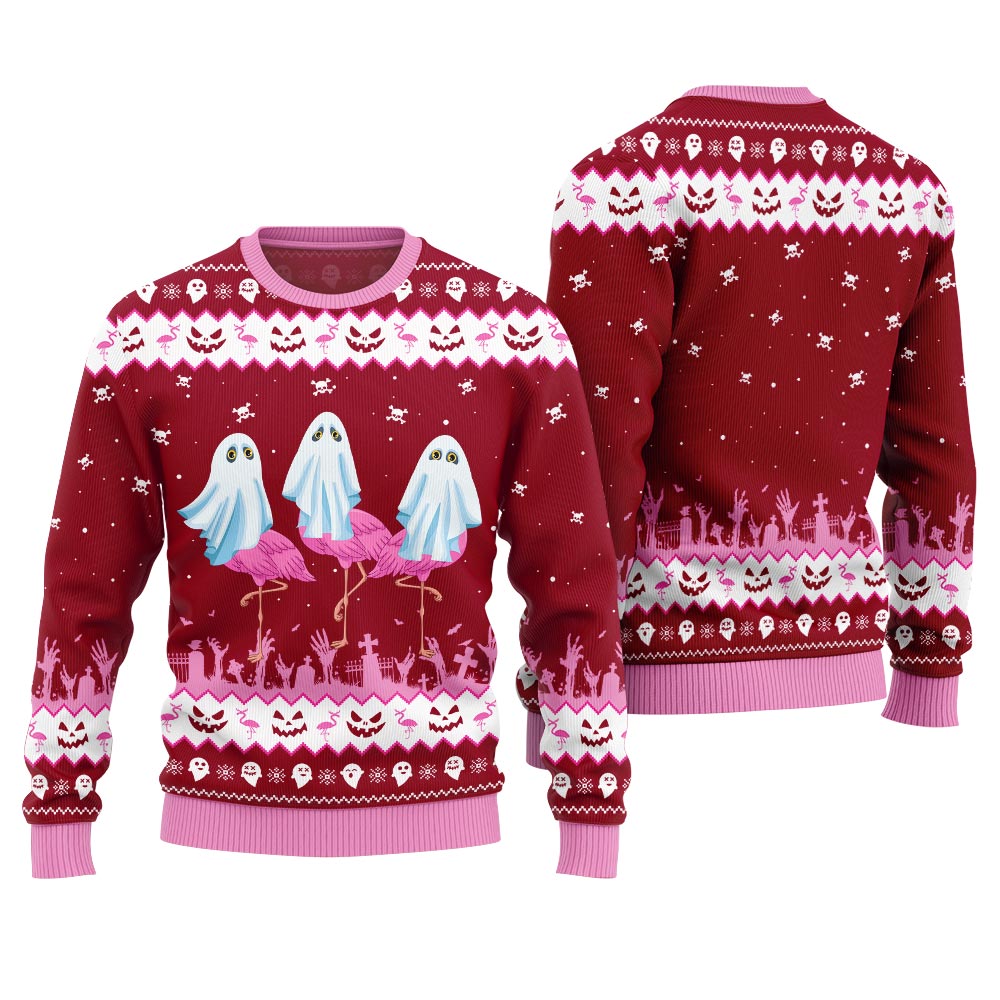 Spooky Flamingo Ugly Sweater
