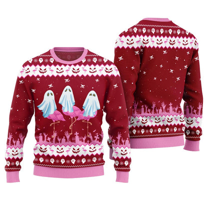 Spooky Flamingo Ugly Sweater
