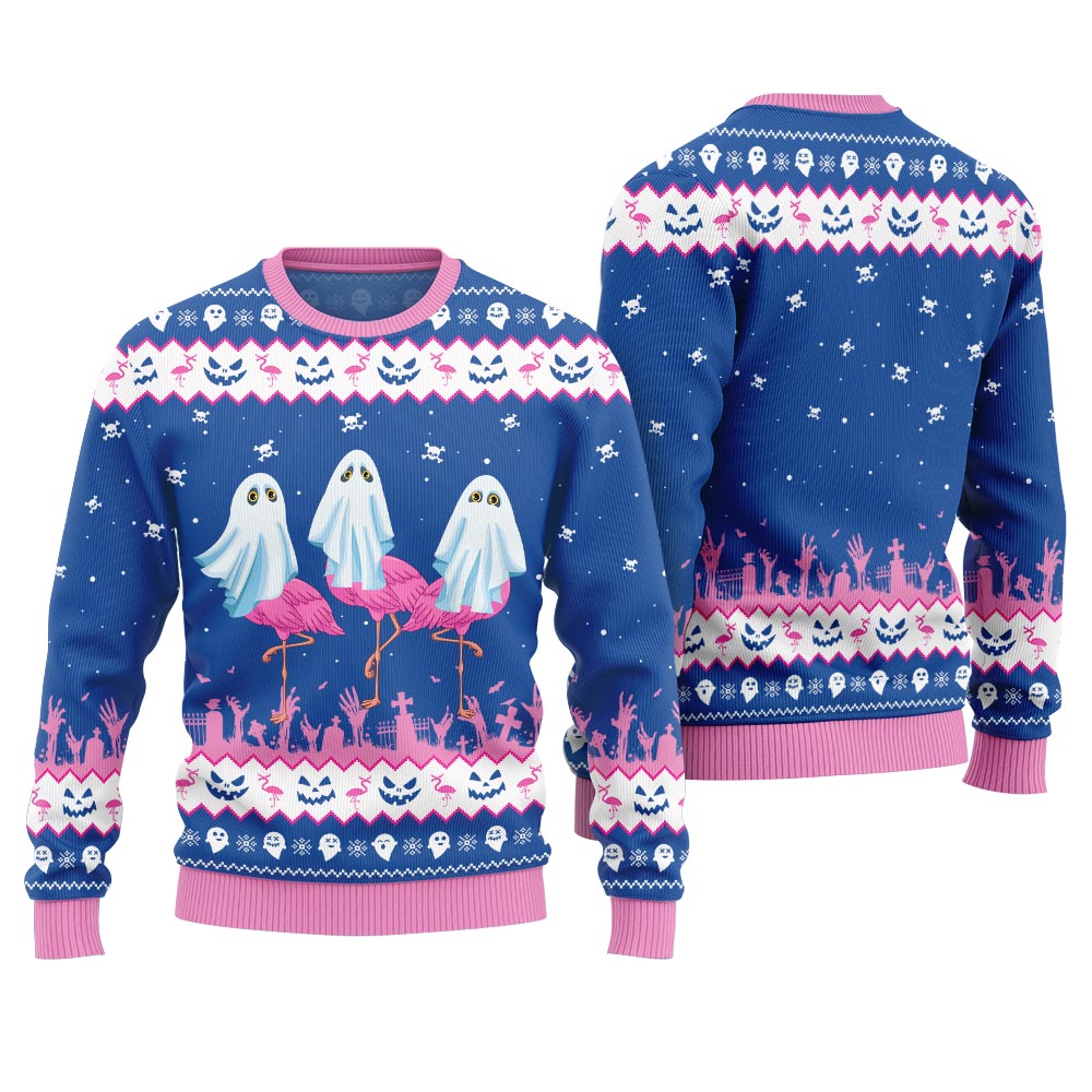 Spooky Flamingo Ugly Sweater