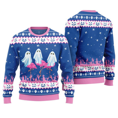 Spooky Flamingo Ugly Sweater