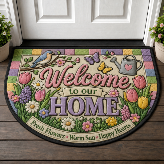 Spring Welcome Mat - Floral Seasonal Outdoor Doormat for Home - 5to9vibe