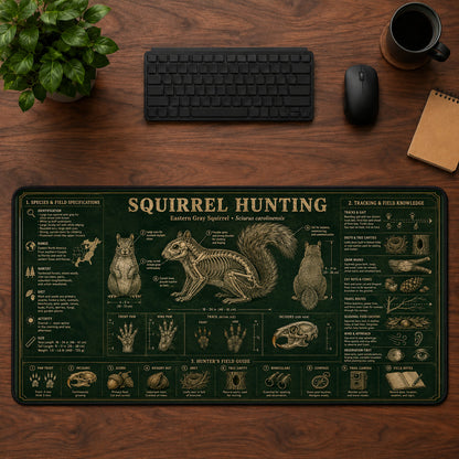 Squirrel Hunting Desk Mat Mouse Pad | 5To9Vibe