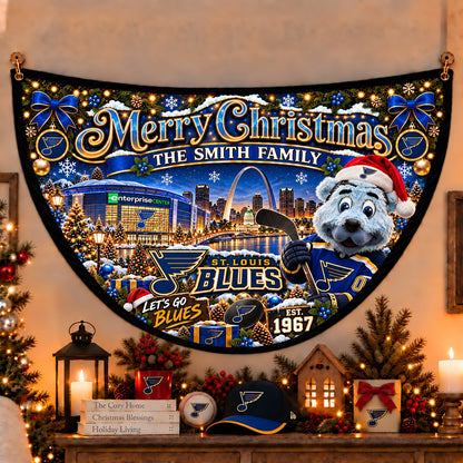 All Hockey Teams Personalized Christmas Night Bunting Flag - 5to9vibe