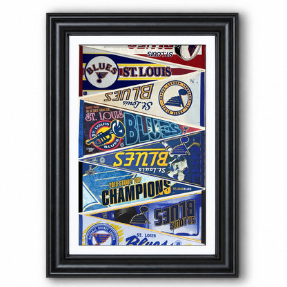 All Hockey Teams Vintage Pennant Anniversary For Fans No Frame Vertical Poster - 5to9vibe