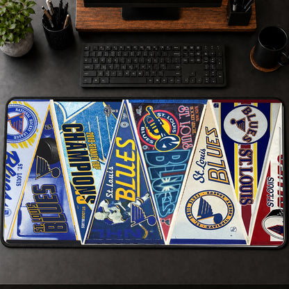 All Hockey Teams Vintage Pennant Anniversary For Fans Desk Mat Mouse Pad Trending - 5to9vibe