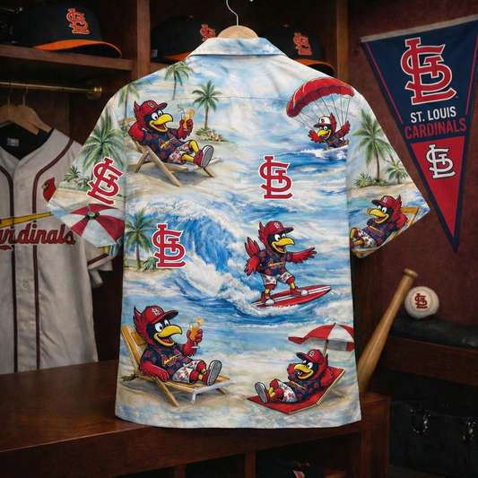 SLC Baseball Mascot Beach Viber Button-Up Unisex Hawaiian Shirt For Men & Women