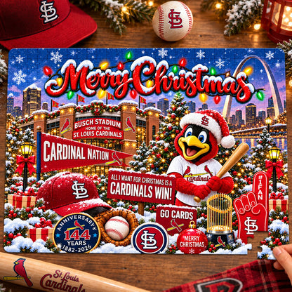 All Baseball Teams Baseball Stadium Personalized  Christmas Jigsaw Puzzle – Choose Your Team, 500 Pieces