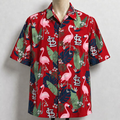 All Baseball Teams Flamingo Hawaiian Shirt | Tropical Baseball Button Up Unisex Hawaiian Shirt For Men and Women