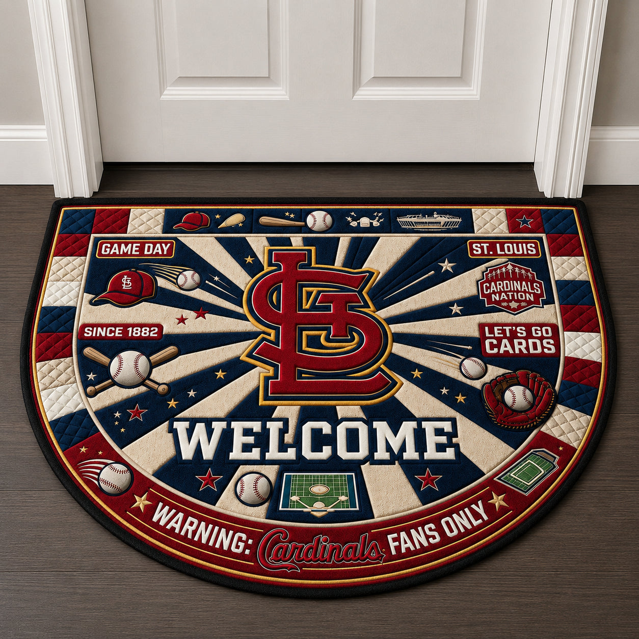 Alfombra personalizada de bienvenida premium de equipo de la MLB – Felpudo de béisbol personalizado