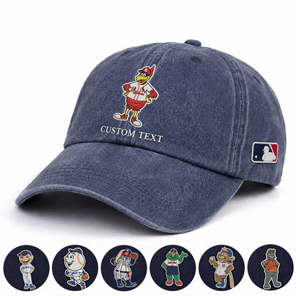 Mascots Baseball Cap All Teams Embroidered Logo Premium Wash Cap