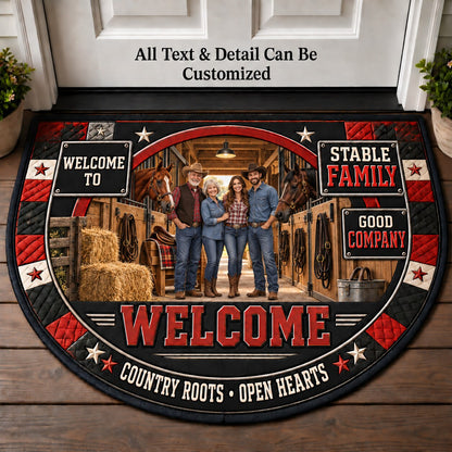 Stable Family Personalized Half Round Mat | 5To9Vibe