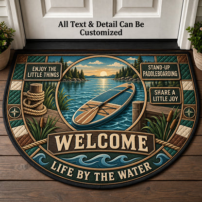 Stand-Up Paddleboarding Personalized Half Round Mat | 5To9Vibe