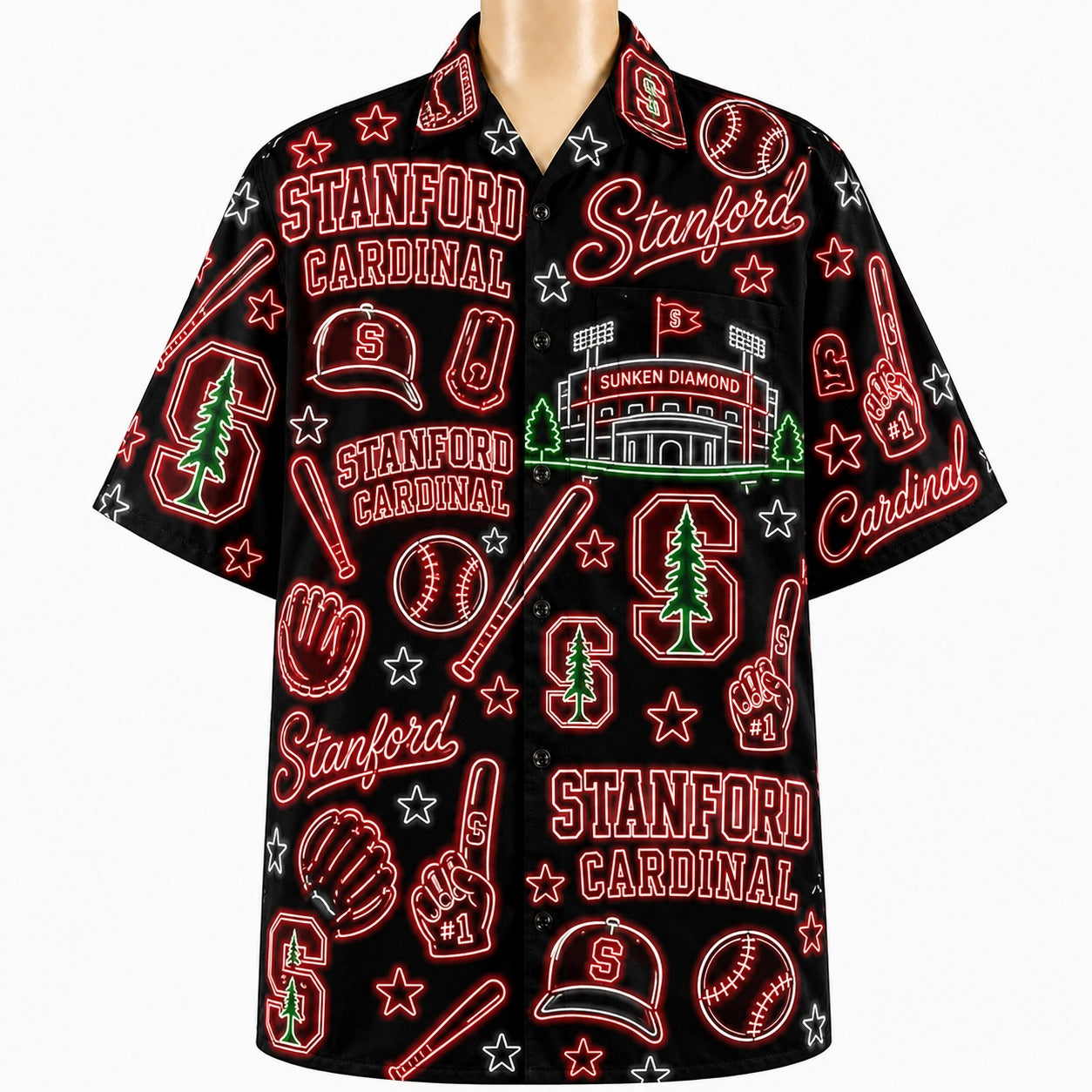 All Baseball College Teams Neon Viber Unisex Hawaiian Shirt For Men & Women