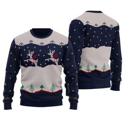 Step Brothers Funny Ugly Xmas Sweaters | Reindeer Christmas Sweater