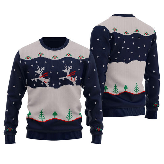 Step Brothers Funny Ugly Xmas Sweaters | Reindeer Christmas Sweater