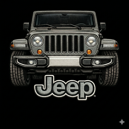 Sudadera prémium unisex Jeep bordada con cremallera de cuarto, suéter con cremallera de cuarto inspirado