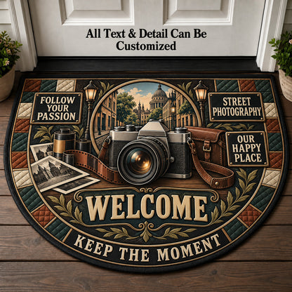 Street Photography Personalized Half Round Mat | 5To9Vibe