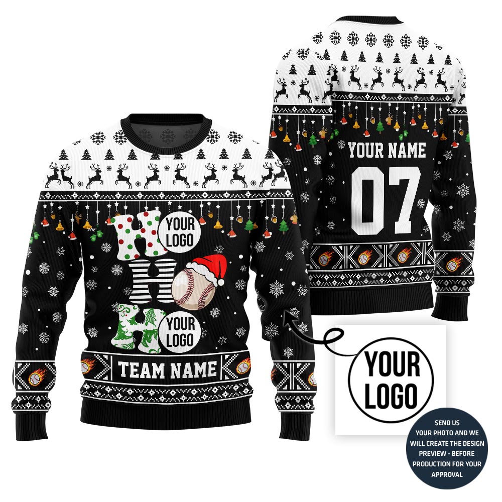 Stunning Baseball Team Custom Ugly Christmas Sweater
