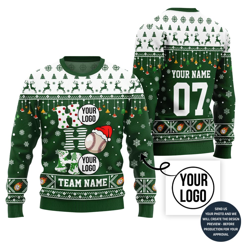 Stunning Baseball Team Custom Ugly Christmas Sweater