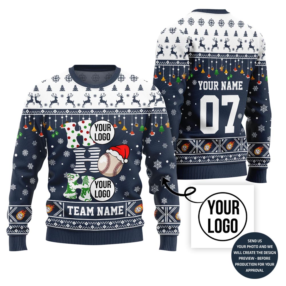 Stunning Baseball Team Custom Ugly Christmas Sweater