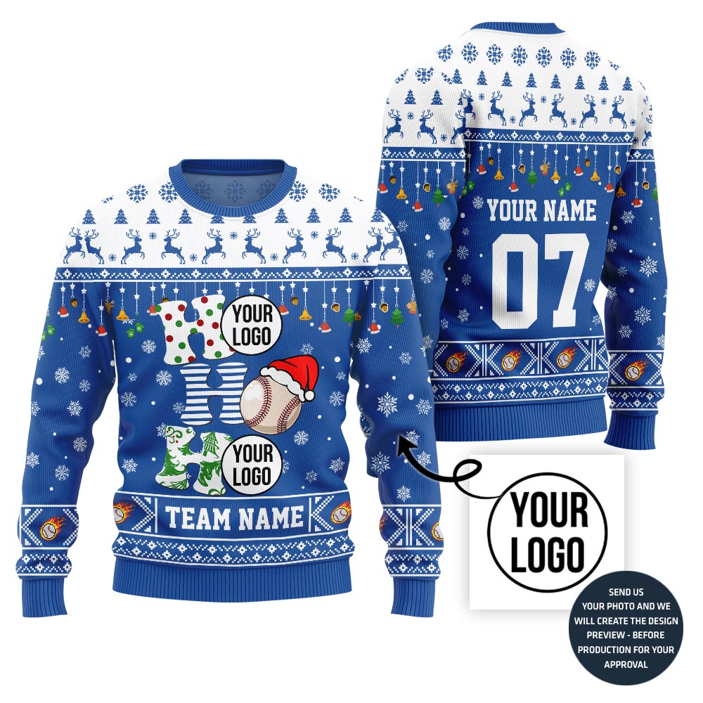 Stunning Baseball Team Custom Ugly Christmas Sweater