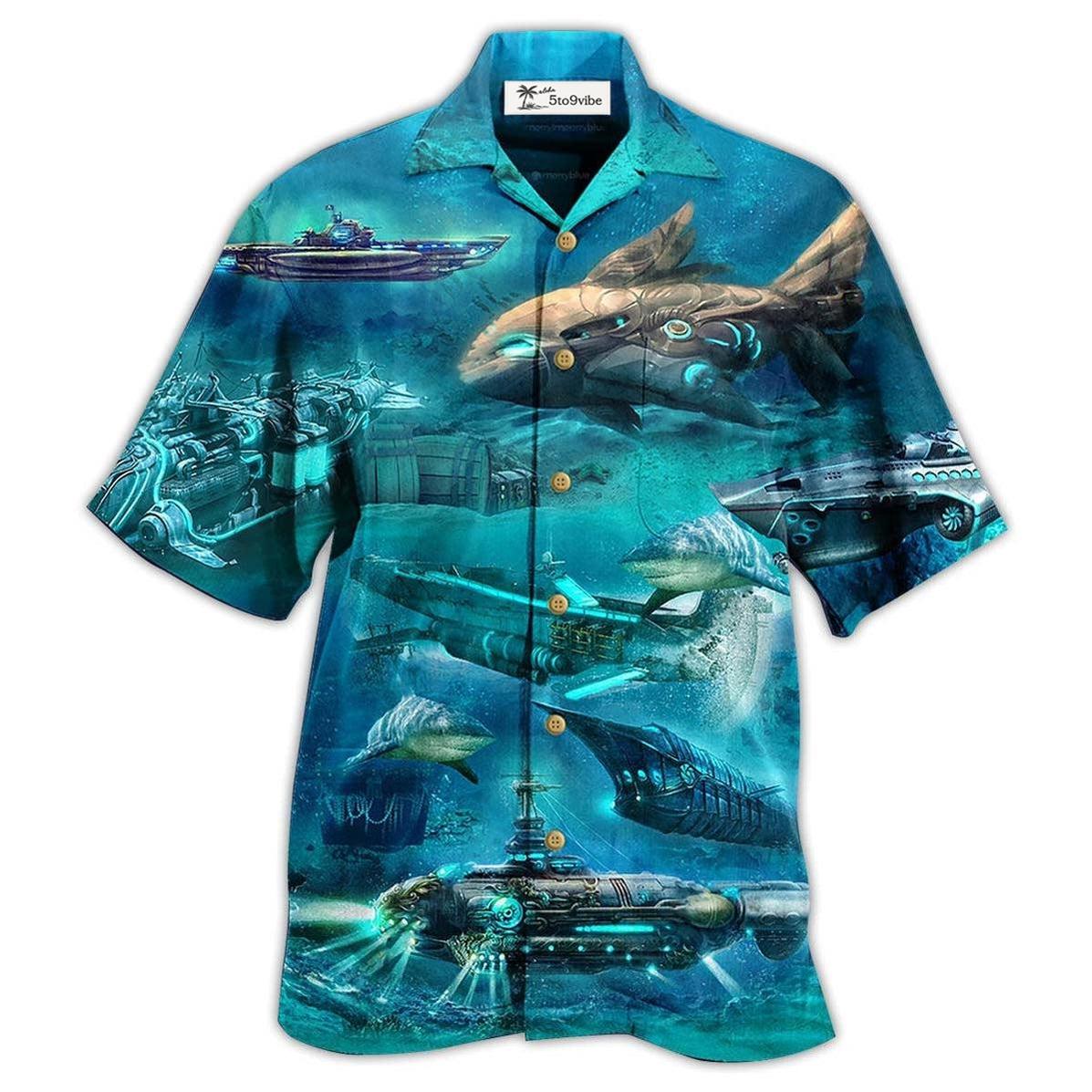 Hawaiian Shirt / Adults / S Ocean Submarine Love Ocean - Hawaiian Shirt 