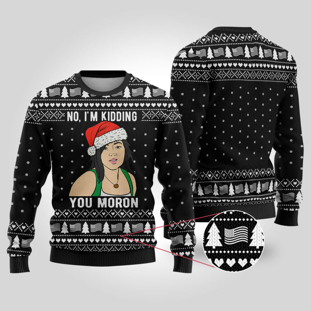 Sue Gran Torino Ugly Christmas Sweater Black