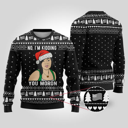 Sue Gran Torino Ugly Christmas Sweater Black