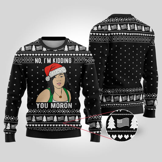 Sue Gran Torino Ugly Christmas Sweater Black