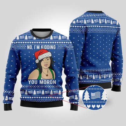 Sue Gran Torino Ugly Christmas Sweater Royal