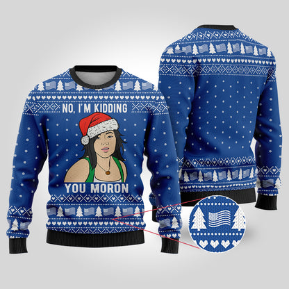 Sue Gran Torino Ugly Christmas Sweater Royal