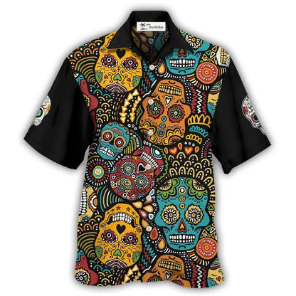 Hawaiian Shirt / Adults / S Sugar Skull Amazing Black Style - Hawaiian Shirt 