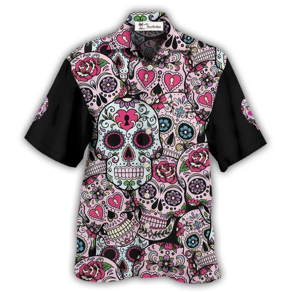 Hawaiian Shirt / Adults / S Sugar Skull Amazing Pink - Hawaiian Shirt 