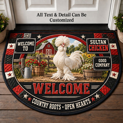 Sultan Chicken Personalized Half Round Mat | 5To9Vibe