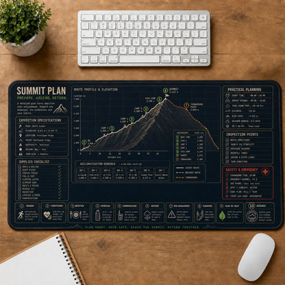 Summit Plan Desk Mat | 5To9Vibe