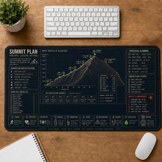 Summit Plan Desk Mat | 5To9Vibe