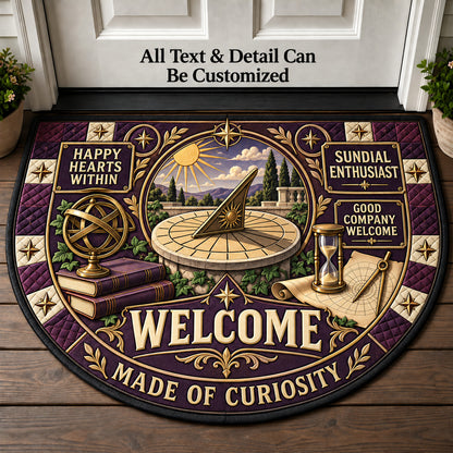 Sundial Enthusiast Personalized Half Round Mat | 5To9Vibe