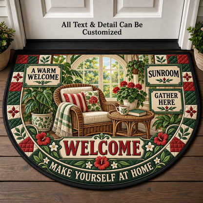 Sunroom Personalized Half Round Mat | 5To9Vibe