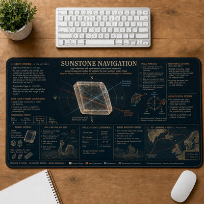Sunstone Navigation Viking History and Culture Guide Desk Mat | 5To9Vibe