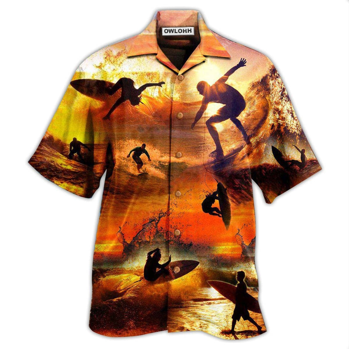 Hawaiian Shirt / Adults / S Surfing Is My Therapy Sunset - Hawaiian Shirt 